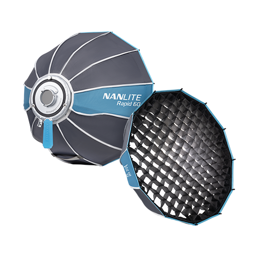 【極美品】NANLITE SoftboxParabolic60ボーエンズマウント NANLITE Rapid 60 SB-FM-RP60 パラボリックソフトボックス FMマウント